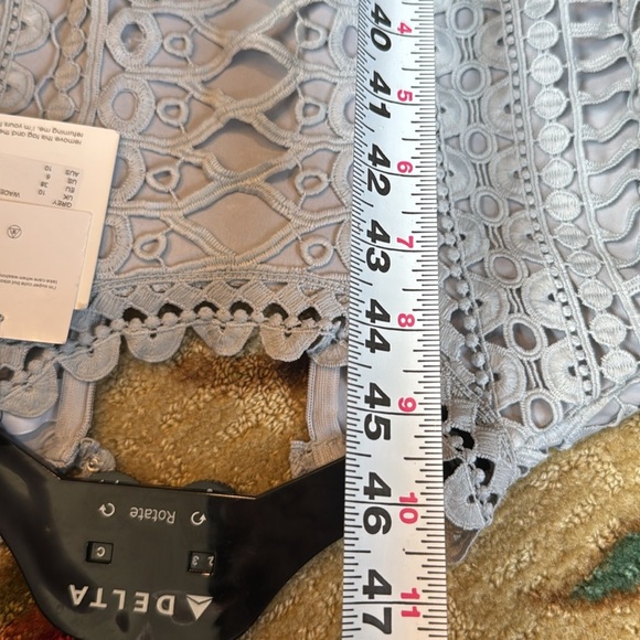 Missguided High Neck Structured Lace Midi Dress - Picture 15 of 16